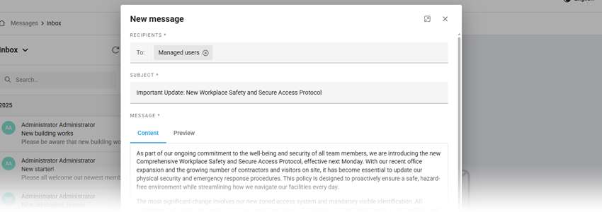 New messaging feature
